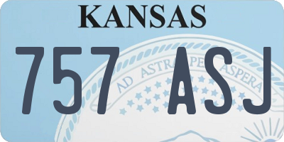 KS license plate 757ASJ
