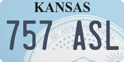 KS license plate 757ASL