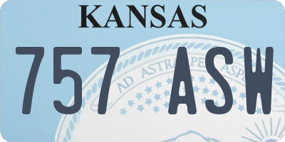 KS license plate 757ASW