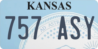 KS license plate 757ASY