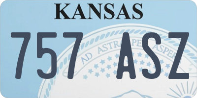 KS license plate 757ASZ