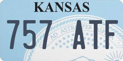 KS license plate 757ATF
