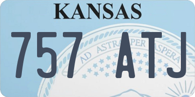 KS license plate 757ATJ