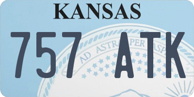 KS license plate 757ATK