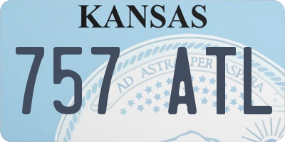 KS license plate 757ATL