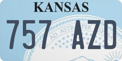 KS license plate 757AZD