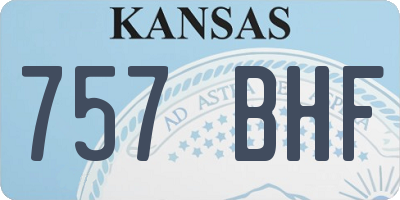 KS license plate 757BHF