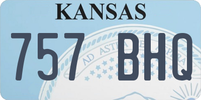 KS license plate 757BHQ