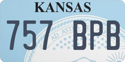KS license plate 757BPB