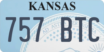 KS license plate 757BTC