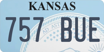 KS license plate 757BUE