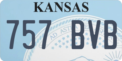KS license plate 757BVB