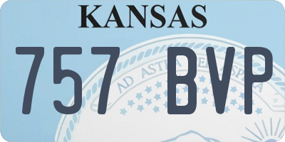 KS license plate 757BVP