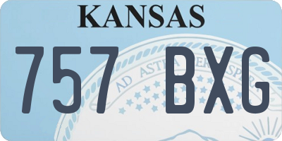 KS license plate 757BXG