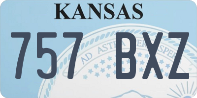 KS license plate 757BXZ