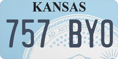 KS license plate 757BYO