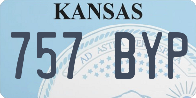 KS license plate 757BYP