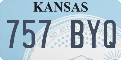 KS license plate 757BYQ