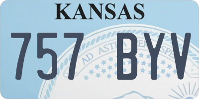 KS license plate 757BYV