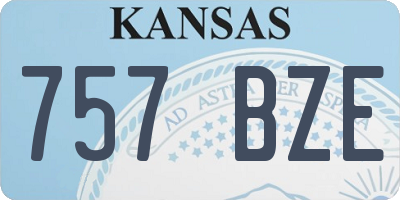 KS license plate 757BZE
