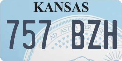 KS license plate 757BZH
