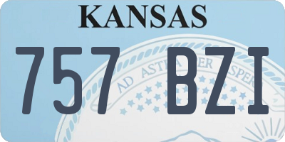 KS license plate 757BZI