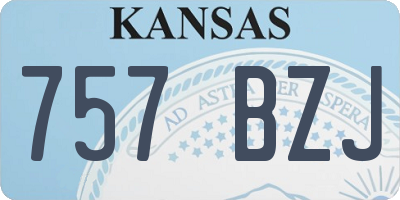 KS license plate 757BZJ