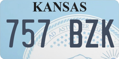 KS license plate 757BZK