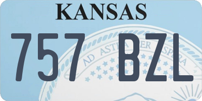KS license plate 757BZL