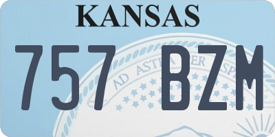 KS license plate 757BZM