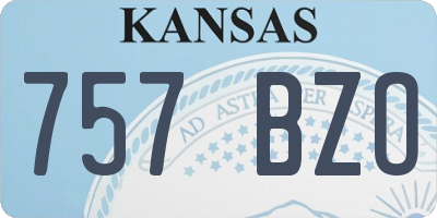 KS license plate 757BZO