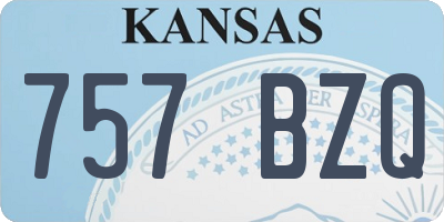 KS license plate 757BZQ