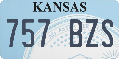 KS license plate 757BZS