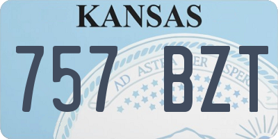 KS license plate 757BZT