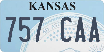 KS license plate 757CAA