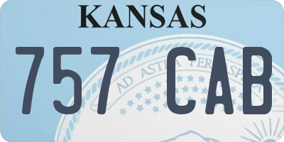 KS license plate 757CAB