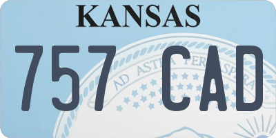 KS license plate 757CAD
