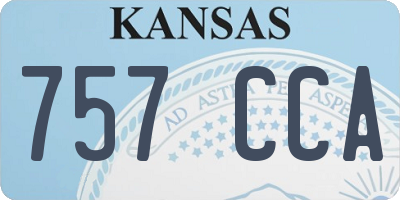 KS license plate 757CCA