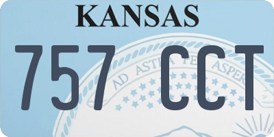 KS license plate 757CCT