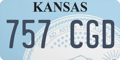 KS license plate 757CGD