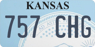 KS license plate 757CHG