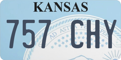KS license plate 757CHY