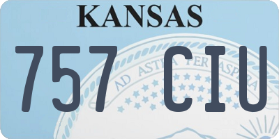 KS license plate 757CIU
