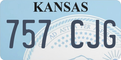 KS license plate 757CJG