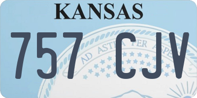 KS license plate 757CJV