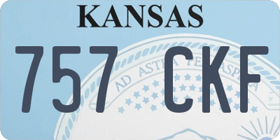 KS license plate 757CKF