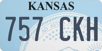 KS license plate 757CKH