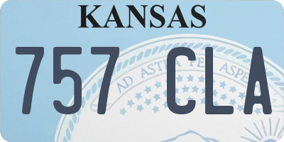 KS license plate 757CLA