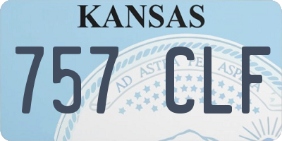 KS license plate 757CLF