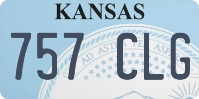 KS license plate 757CLG